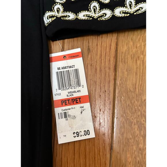 INC Petite Small Black Embroidered Long Sleeve Dress NWT - Picture 3 of 7